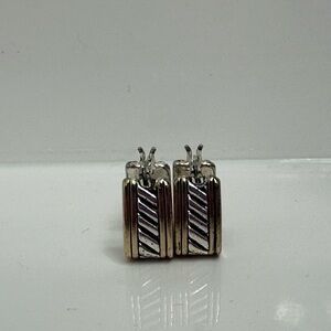 Silver and Gold Hoop Earrings